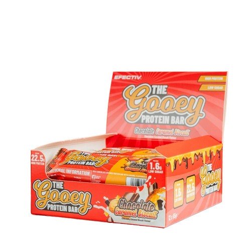 The Gooey Protein Bar, Chocolate Caramel Biscuit - 12 x 65g