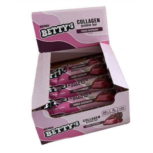 Betty's Collagen Protein Bar, Choco-Raspberry - 12 x 50g